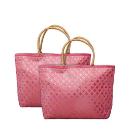 Kuber Industries Pack Of 2 Embellished Structured Shoulder Bag-7