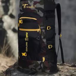 TRUNKIT Unisex Typography Printed Waterproof Trekking Rucksack-image-71