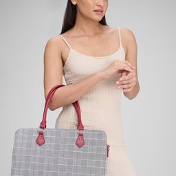Caprese Checked Structured Handheld Bag-80