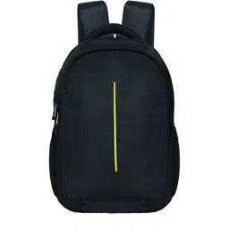 LOOKMUSTER Unisex Yellow And Black Solid Backpack-38