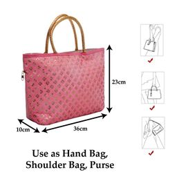 Kuber Industries Textured Structured Handheld Bag image 2