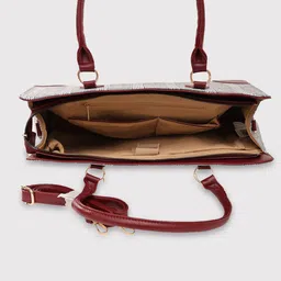 Caprese Checked Oversized Structured Handheld Bag image 5