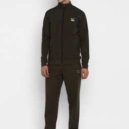 Yuuki Men Olive Solid Tracksuits-image-60