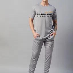 CHROME & CORAL Men Printed Mid-Rise Tracksuit-image-30