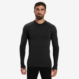 Adult Football Long-Sleeve Compression Base Layer Tight Keepdry 500 Black-image-5