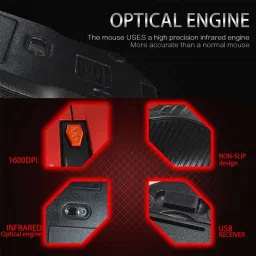 ERetailMart 4Ghz-Wireless-Mouse-1600DPI-Home-Office-Computer-Game-Optical-Gaming-Cordless-Mice Wireless Optical Gaming Mouse with Bluetooth image 4