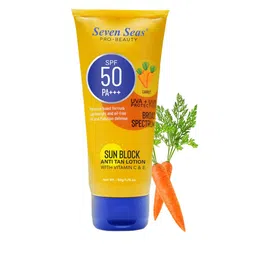 Seven Seas Sun Block Anti Tan Lotion With Carrot Extract - 50g-3