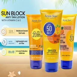 Seven Seas Sun Block Anti Tan Lotion With Carrot Extract - 50g image 5