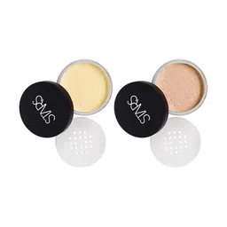 Stars Cosmetics Pack of 2 Translucent Face Makeup Compacts 40g - Yellow Matte+Beige Matte-20