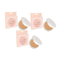 Lotus Herbals Whiteglow Set Of 3 Flawless Complexion Compact - 10g Each - Honey C2-16