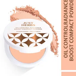Just Herbs Sandalwood & Rice Starch Oil Control Radiance Boost Compact Powder - Copper 05-16