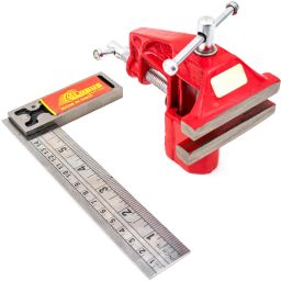 906..CAST IRON BABY VICE 70 MM AND TRY SQUARE 6 INCH (150MM) Tri-Square-image-87