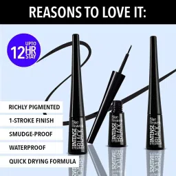 blue heaven Intense Black Eyeliner Glide On, 30gm 4 ml (Black) 4 ml image 2