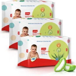 Paraben Free wipes for baby with Aloe Vera, Fragrance Free, 72 wipes/pack-image-55