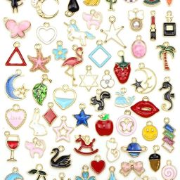 Charm Pendant DIY Jewelry Making Accessories Multi Colors Set-image-59