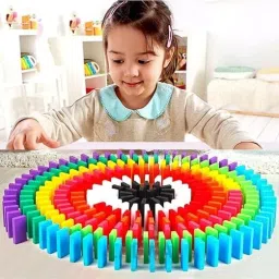 Wooden 12 Colors Dominos Blocks Colorful & Intellectual Learning Game-image-41