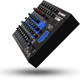 kekrown EMM-6 Pro Series 6-Channel Digital Mixer with Echo & Display Analog Sound Mixer image 2