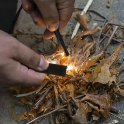 ™Fire Starter with Compass, Paracord, and Whistle - Perfect for Emergency Magnesium Fire Starter Striker Included-44