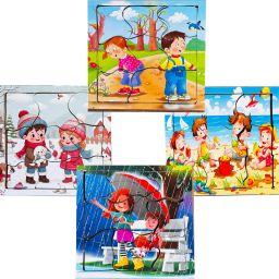 Kids Packof4 Indian Seasons Jigsaw Puzzle Summer, Winter, Monsoon & Spring-image-57