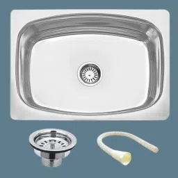 Indian Kitchen Sink |Stainless Steel Oval Shape Single Bowl Sink 24*18-IND-SNK7 Vessel Sink-image-1