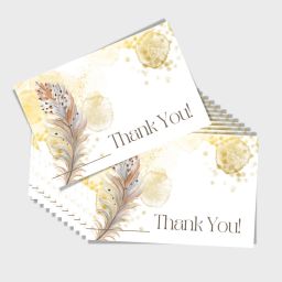 Thank you Card, Feather and Abstract Greeting Card-14