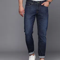 Louis Philippe Jeans Men Slim Tapered Fit Mid-Rise Light Fade Stretchable Jeans-image-20