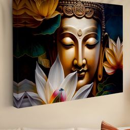 Myntra Elegant Homes Black & White 1 Piece Canvas Other Wall Paintings-image-67