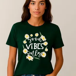 Anikmart Typography Printed Round Neck Pure Cotton T-shirt-picture-19