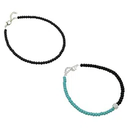 HIGH TRENDZ Set Of 2 Single Leg Beaded Anklets-image-55