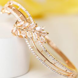 Manuvi Jewels Rose Gold Metal Bracelet-image-44