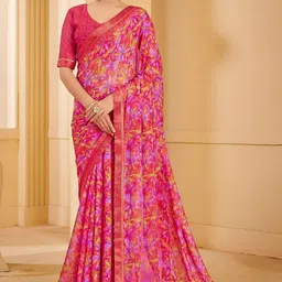 Reboot Fashions Floral Printed Pure Chiffon Saree-picture-46