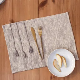 House This Sivaar 2-Pcs Grey Textured Table Placemats-18