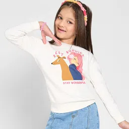Pantaloons Junior Girls Graphic Printed Round Neck Sweatshirt-picture-37
