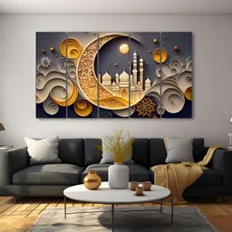 The Castle Decor Multicoloured 1 Piece Wood Other Wall Paintings-image-12