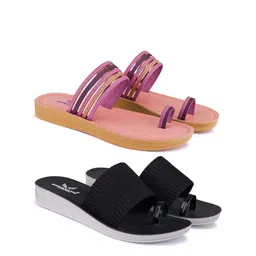BERSACHE Women Set Of 2 Open Toe Flats-image-81