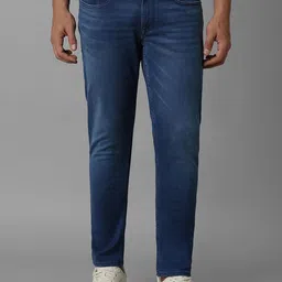 Louis Philippe Jeans Men Mid-Rise Flat-Front Slim Fit Light Fade Jeans-image-45
