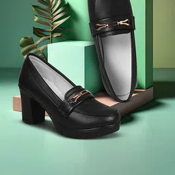 Commander Shoes Women Block Pumps with Buckles-46