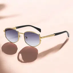 FUNGLASSES Hexagonal Unisex Rectangle Sunglasses With UV Protected Lens 2811-9