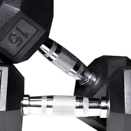 HackerX Set Of 2 Fixed Weight Dumbbell - 15Kg Each image 1