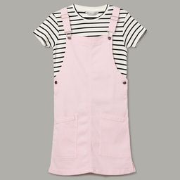 Fame Forever by Lifestyle Striped Pinafore Dress-image-23