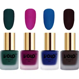 VOLO Set Of 4 Velvet Matte Nail Polish- 8 ml Each- Shade- 12-14-19- 45-16