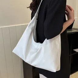 LULU & SKY PU Shopper Tote Bag With Fringed image 3