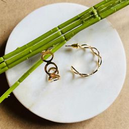 DressBerry Contemporary Half Hoop Earrings-48