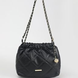 LULU & SKY Textured Bucket Hobo Bag With Bow Detail-12