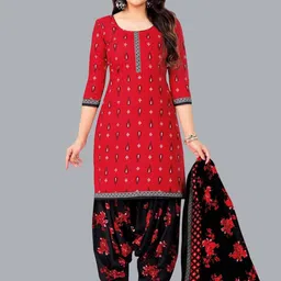 shree jeenmata collection Geometric Printed Pure Cotton Unstitched Dress Material-image-49