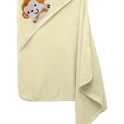 PARYAG Yellow & Brown 1 Printed Cotton 250 GSM Bath Towel-image-43
