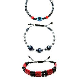 Dynamic Retail Global Unisex 3 Pieces Beaded Wraparound Bracelets-image-33