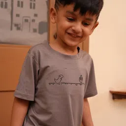 Funny Bones Clothings Boys Graphic Printed Round Neck T-shirt-image-90