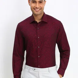 Allen Solly Sport Men Spread Collar Floral Printed Cotton Formal Shirt-image-52