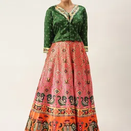 Kaizen TEXO FAB Printed Semi-Stitched Lehenga & Unstitched-picture-15